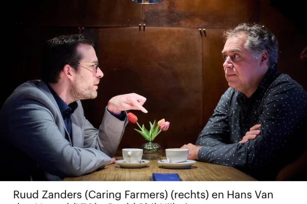 Ruud Zanders (Caring Farmers) en Hans van den Heuvel (LTO)
